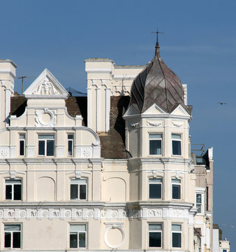 Victorial style building close to the shore in Brighton, United Kingdom