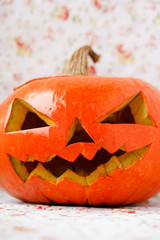 Halloween pumpkin Jack O'Lantern.