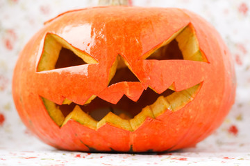 Halloween pumpkin Jack O'Lantern.