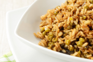 Risotto soia e piselli