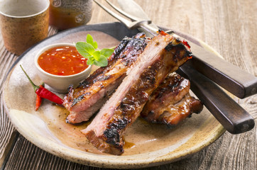 grilled spare ribs