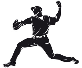 ballplayer, silhouette