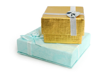 Gift boxes with ribbon