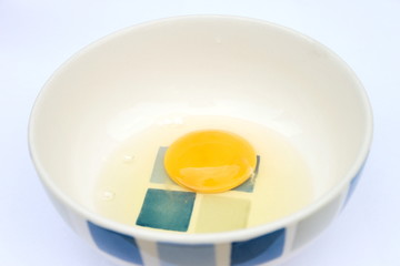Fresh egg in cup