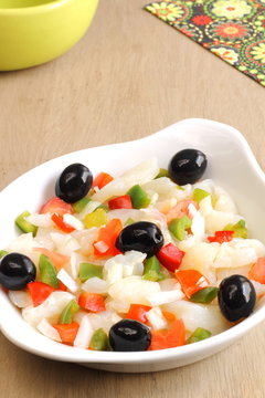 Cod salad, ensalada de bacalao. Esqueixada