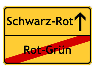 Naklejka premium Schwarz-Rot