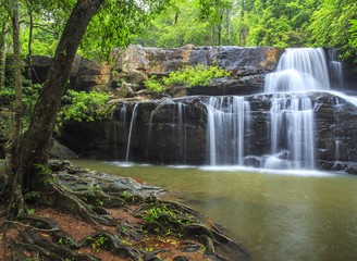 beautiful Deep forest waterfall call "Pangsida waterfall" 