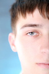 Naklejka premium Young Man Face closeup