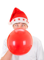 Teenager Blow Up Red balloon