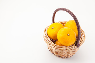 mandarin oranges put in the basket