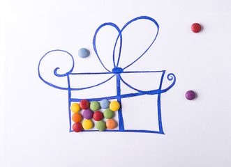 Concept with candies