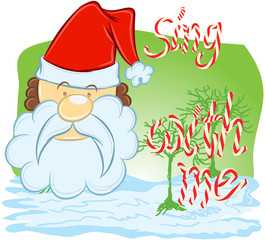Illustration vector of cute santa claus