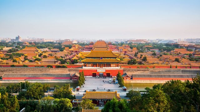Overlook the Forbidden City form hill,Beijing,China