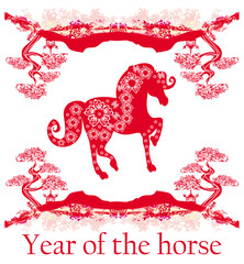 Year of Horse graphic design