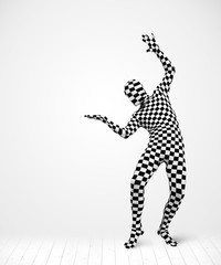 Anonymous man presenting your product