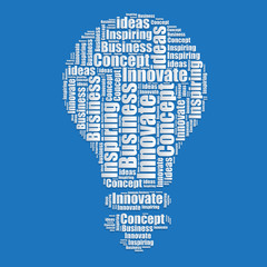 Bulb Word cloud typography text word art vector illustration