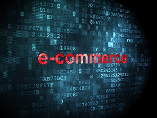 Fototapeta premium Finance concept: E-commerce on digital background