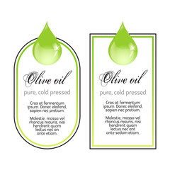 Olive Oil labels on white