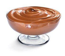 boiled condensed milk isolated on white