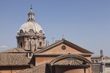 Fototapeta na wymiar Kościół św Łukasza i św Martina, Rzym
