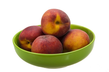 Ripe bright peaches
