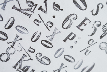 Vintage letters texture background
