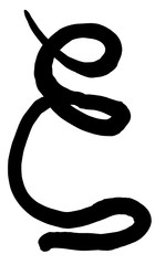 greek letter xi hand written in black ink