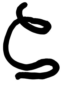 greek letter zeta hand written in black ink