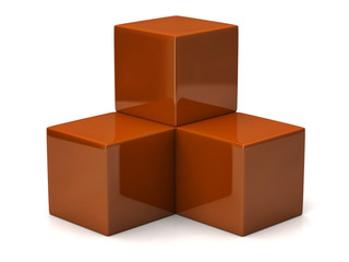Illustration of orange cubes