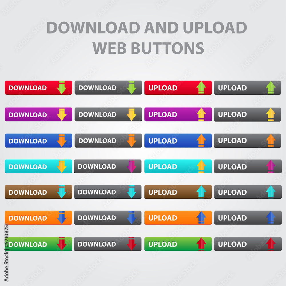Poster download and upload web buttons