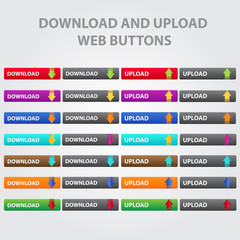 download and upload web buttons