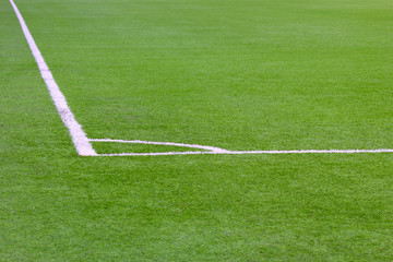 Fototapeta na wymiar Line a corner of the soccer ( football ) field.