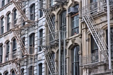 Fire escape stairs in New York