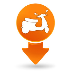 scooter sur signet orange