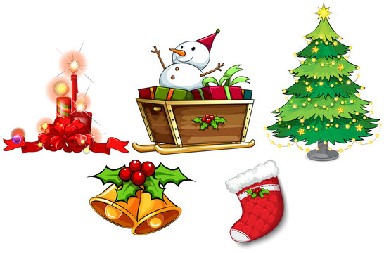Different symbols of christmas