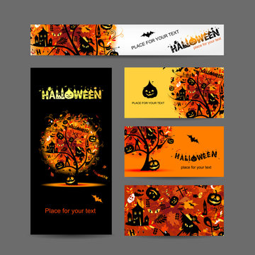 Invitation cards for halloween party for your design