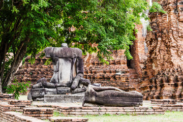 Broken buddha at Ayuttaya, Thailand