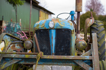 Old colorful tractor
