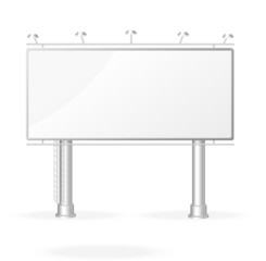 Vector white billboard screen template