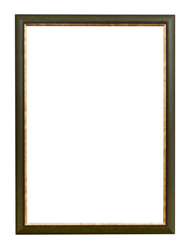 green and gold flat vertical picture frame