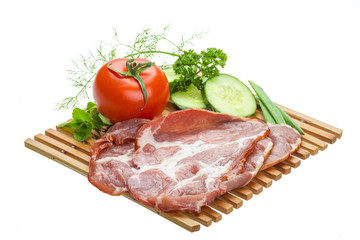 Bacon with vegetables