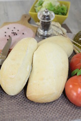 faluches et jambon blanc