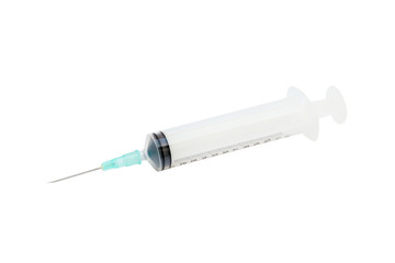 Fototapeta premium empty syringe isolated on white background