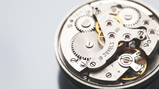 watch mechanism close-up