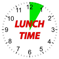 Lunch time clock.