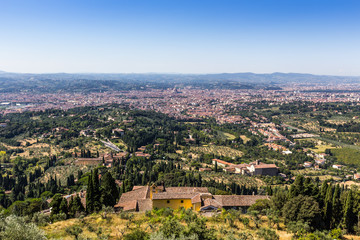 Fototapeta na wymiar aerial view of Florence, Italy