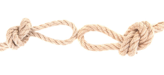 Loop knot isolated on white