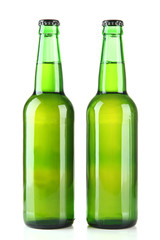 Bottles of beer isolated on white