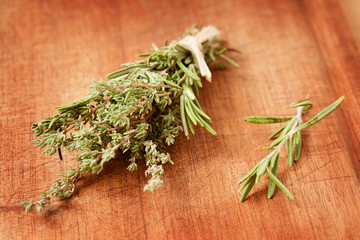 Thyme and rosemary