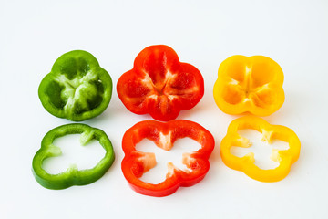 bell pepper on white background